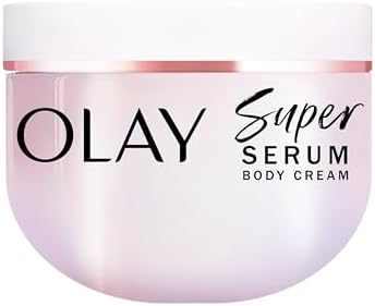 Olay Super Serum Body Cream for Dry Skin, 24hr Long Lasting Hydration, 5+ Ingredient Serum Complex for Bright Even Firm Luminous Skin, Sweet Vanilla & Soft Wood Scent,10 Fl Oz (Pack of 12) by Olay