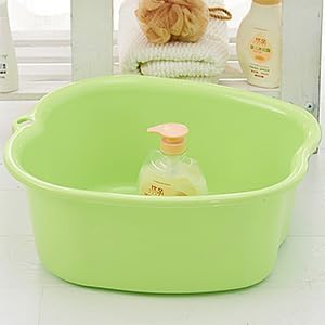 AXLOFO® Foot Soaking Bath Basin, Large Plastic Foot Soaking Tub, Feet Massage Feet Bath Bucket, Great for Getting the Dead/Old Skin Off Your Foots (Apple Green)