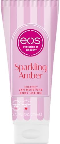 eos Shea Better Travel Size Body Lotion, Sparkling Amber, Limited Edition Skin Care, 24-Hour Moisture, Body Lotion for Women, travel size toiletries, Vegan, 2.5 fl oz by eosproducts