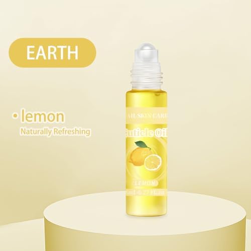 2pcs Cuticle Oil Roller Nourishing Cuticle Oil for Nails Hydrating and Cuticles Moisturizing Nail Care Products(Lemon & Rose) - Image 2