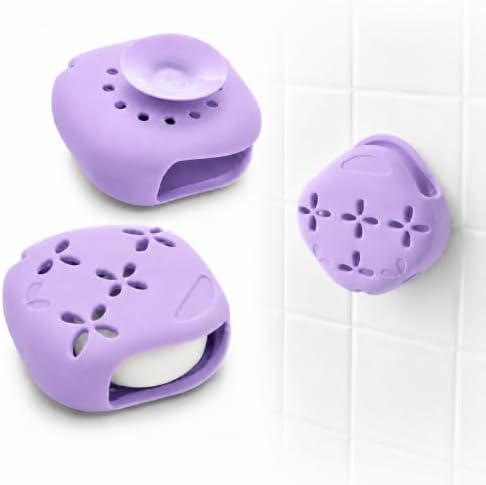 2-Pack Silicone Shower Steamer Holder with Suction Cups, 3.28 Inch Tray Set by Aodse