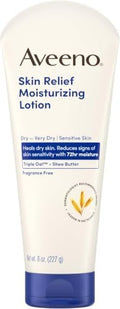 Aveeno Skin Relief Moisturizing Lotion, Fragrance-Free, 8 Fl Oz (Pack of 12) by Aveeno