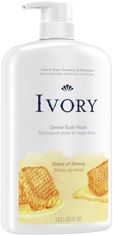 Ivory Body Wash Gentle, Free of dyes, parabens, and phthalates, Honey Scent, 35 oz (Pack of 4) - Image 2