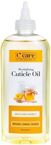 C CARE Milk and Honey Cuticle Oil For Nails - Repairs Cuticles Overnight - Moisturizes and Strengthens Nails and Cuticles - 8 oz by CCARE