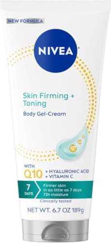 NIVEA Skin Firming & Toning Body Gel Cream with Q10, Hyaluronic Acid and Vitamin C, Clinically Tested Skin Firming & Toning Cream, 72-Hour Moisture, 6.7 Oz Tube (Pack of 12) by Nivea