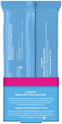 Cetaphil Cleansing Face & Body Wipes, Fragrance Free, 50ct, 2-Pack - Image 2