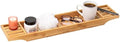Mind Reader Bathtub Tray, Shower Organizer, Bathroom Accessory, Wood Tray, Rayon from Bamboo, 27.5" L x 5.75" Wx 1.75" H, Brown by MindReader