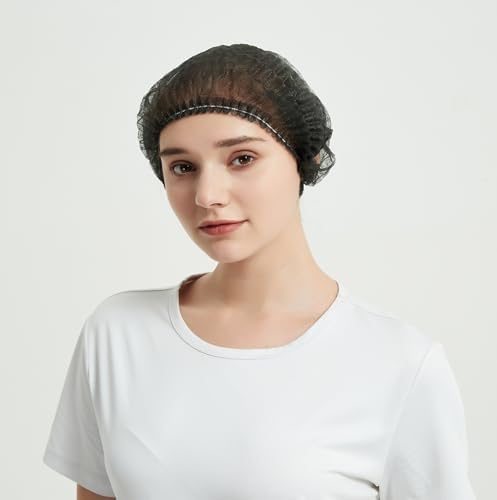 Disposable Bouffant Caps 21 Inch Non Woven Hair Net Elastic Head Cover For Food Service Kitchen Salon Lab Spa And Hygiene Use