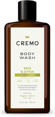 Cremo Body Wash for Men, Rich-Lathering Sage and Citrus, 16 Fl Oz (Pack of 12) by CremoCompany