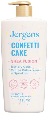 Jergens Shea Fusion Confetti Cake Body Lotion, Shea Butter, 14 fl oz by Jergens