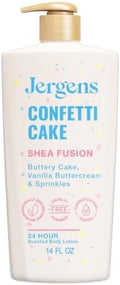 Jergens Shea Fusion Confetti Cake Body Lotion, Shea Butter, 14 fl oz by Jergens