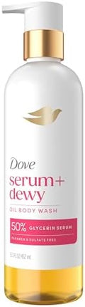 Dove Serum+ Dewy Shower Oil Body Wash, Coconut & Geranium Oil, 15.3 fl oz by Dove