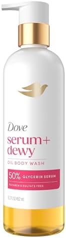 Dove Serum+ Dewy Shower Oil Body Wash, Coconut & Geranium Oil, 15.3 fl oz by Dove