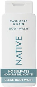 Native Clean Body Wash, Gentle & pH-balanced for Sensitive Skin, 24-Hr Freshness for Women & Men, Vegan & Cruelty-Free, Free of Sulfates, Parabens & Phthalates, Cashmere & Rain, 18 fl oz by Unknown