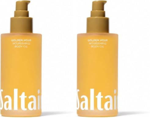 Saltair Body Oil – Silky After Shower and Bath Dry Oil for Women and Men – Non-Greasy, Well-Absorbing Moisturizer for Hydrating Dry Skin – Golden Hour Scent, 4oz (Pack of 2) by Saltair