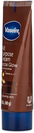 Vaseline All Purpose Cream Cocoa Glow, with Pure Cocoa Butter, 4-Pack, 1.41 FL Oz Each, 4 Tubes - Image 3