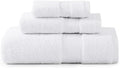 LANE LINEN Bath Towel Set 100% Cotton 3 Piece Soft Absorbent - White by LaneLinen
