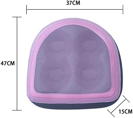 Inflatable Hot Tub Seat Booster with Suction Cups & Mesh Cover, Dual Use Inflatable Hot Tub Cushion Seat, Non Slip Blow Up Pillow Hot Tub Chairs Accessories for Adults Elderly Spa Bathtub - Image 2