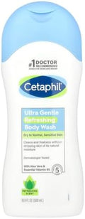 Cetaphil Ultra Gentle Body Wash, Refreshing Scent, 16.9 Ounce (Pack of 3) by Cetaphil