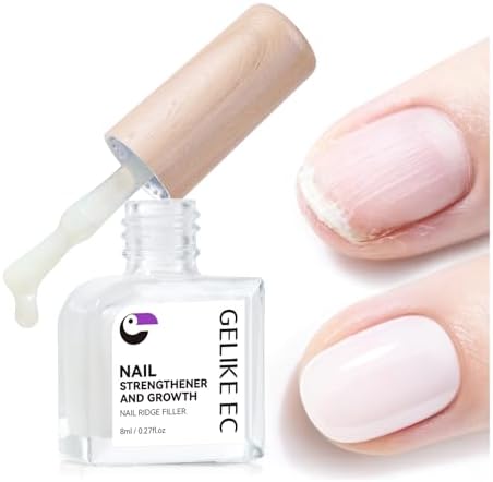 Nail Ridge Filler For Damaged Nails: Nail Strengthener for Thin Nails by gelikeec