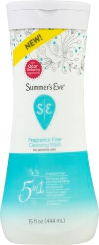 Summer's Eve Fragrance Free All-Over Feminine Wash, Gentle pH-Balanced Body Wash for Women, Removes Vaginal Odor, 15 Fl Oz (Pack of 2)