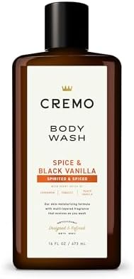 Cremo Body Wash for Men, Rich-Lathering Spice & Black Vanilla, 16 Fl Oz (Pack of 12) by CremoCompany