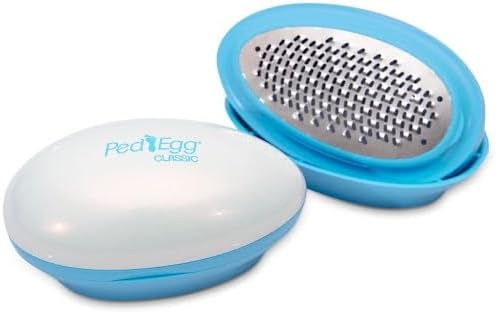 PedEgg Foot File – Traps Shavings Inside for Mess-Free Use – Painless Callus Remover with Ergonomic Handle for Tough, Dry Skin & Smooth, Soft Feet