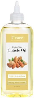 C CARE Sweet Almond Cuticle Oil For Nails - Repairs Cuticles Overnoght - Moisturizes and Strengthens Nails and Cuticles - 8oz by CCARE
