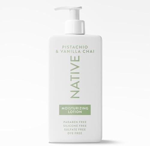 Native Moisturizing Hand & Body Lotion Contains Naturally Derived Plant-Based Moisturizers for Women and Men, Dermatologist Tested for Sensitive Skin, Pistachio & Vanilla Chai Scent, 16.5 fl oz by Native