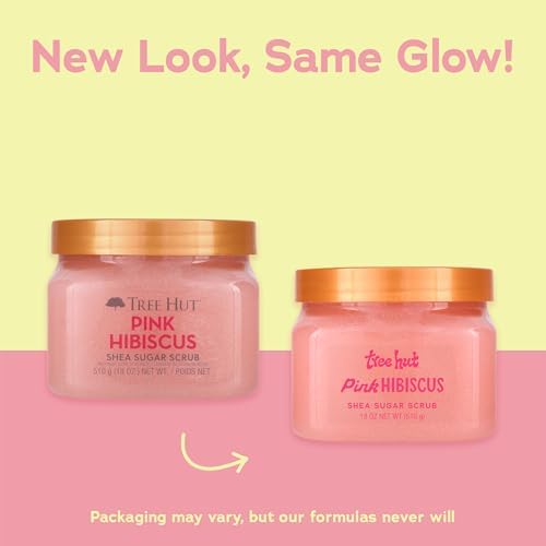 Tree Hut Pink Hibiscus Shea Sugar Scrub, Mothers Day Gifts, Exfoliating, Hydrating & Moisturizing Body Scrub with Shea Butter & Nourishing Essential Oils, Smooth & Soften Skin, 18 oz (Pack of 12) - Image 2