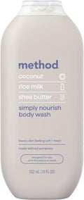 Method Body Wash, Simply Nourish, Paraben and Phthalate Free, 18 oz (Pack of 12) by method