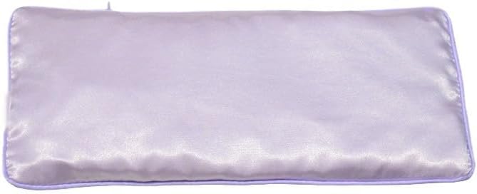 Lavender Eye Pillow, Hot or Cold Weighted Satin Eye Mask, Microwaveable Moist Heat Eye Compress, Washable, Perfect for Sleeping, Yoga, Migraine Relief, Pack of 2 (Lavender)