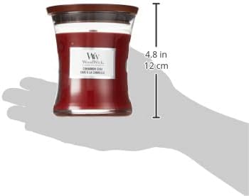 WoodWick Cinnamon Chai Holiday Candle Gifts for Women and Men,9.7 oz Medium Hourglass Candle with Crackling Wick,(Pack of 4)