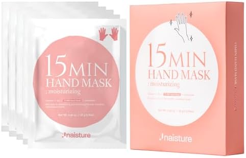 Naisture 15 Min Hand Glove Mask: A Moisturizing Treatment for Dry Hands & Cuticles (5 Ea) by Naisture