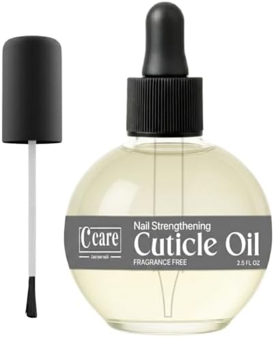 C CARE Fragrance Free Cuticle Oil For Nails - Repairs Cuticles Overnight - Moisturizes and Strengthens Nails and Cuticles - Dropper & Brush included - 2.5oz by CCARE