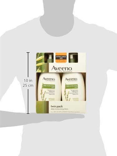 Aveeno Active Naturals Daily Moisturizing Lotion, New 2 Pack Of 20 Fl Ounce Pump, 1 Fl Ounce - Image 6