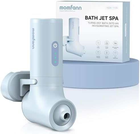 MOMFANN Bath Jets for Tub, Portable Jet Spa for Bathtub, Bubble/Jet Mode, 3-Level Adjustable, Idea Gift Bath Spa for Gifts for Women by momfann
