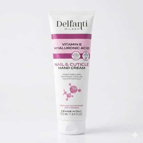 Delfanti-Milano Nail & Cuticle Hand Cream, Moisturizing Hand Cream for Dry Hands, Cuticles & Nails, Softens Rough Skin, Non-Greasy Feel, Daily Hand Care Cream by OfficialDelfantiMilano%E2%80%A2PremiumSkincarewithoutPremiumPriceImportedfromItaly