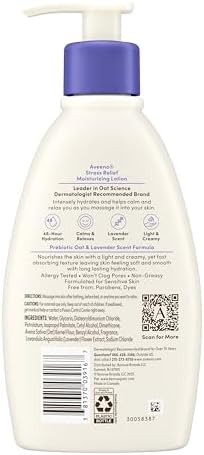 Aveeno Stress Relief Moisturizing Body Lotion, Lavender Scent, 12 fl. oz - Image 6