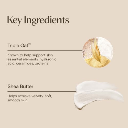 Aveeno Skin Relief Moisturizing Body Lotion Heals Very Dry, Sensitive Skin, Fast-Absorbing Lotion with Soothing Triple Oat & Shea Butter Formula, Fragrance Free Lotion, Non-Comedogenic, 33 Fl Oz - Image 6