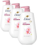 Dove 24hr Lotion Body Wash Uplift Sakura Blossom & Yuzu, 30.6 oz | Hydrating body wash with MicroMoisture and a floral citrus scent (Pack of 3) by Dove