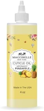 Cuticle Oil For Nails Refill size for Dry Cracked Cuticles (4 Ounce, Pineapple) by Maccibelle