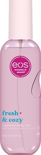 eos Cashmere Body Mist, Fresh & Cozy, Body Spray for Women, Hair Mist, Moisturizing, Hyaluronic Acid, Glycerin, Vegan, Cruelty-free, 6 fl oz by eosproducts