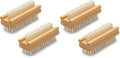 Konex Non-Slip Wooden Two-sided Hand and Nail Brush - Stiff Bristle Fingernail Brushes for Cleaning Under Nails - Heavy Duty Fingernail Brush for Manicure and Automotive Use - 4 Pack by Konex