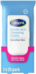 Cetaphil Cleansing Face & Body Wipes, Fragrance Free, 50ct, 2-Pack by Cetaphil