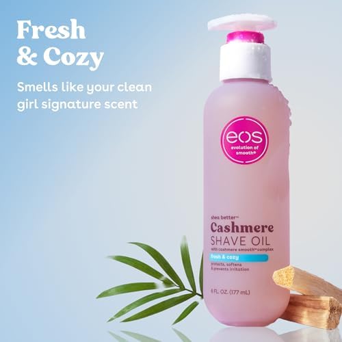eos Cashmere Shave Oil- Fresh & Cozy, Moisturizing Shea Butter, 6 fl oz - Image 2