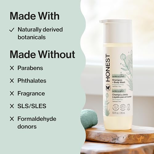 The Honest Company Shampoo & Body Wash, Tear-Free, Fragrance-Free, 10 fl oz - Image 4