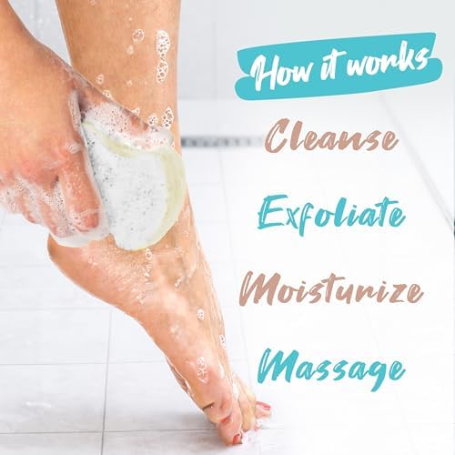 Spongables Pedi Scrub Foot Exfoliating 20+ Wash Sponge, Coconut Colada, 1 Count - Image 4