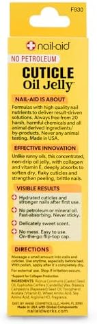 Nail-Aid Cuticle Oil Jelly, Press-On Friendly Non-Drip Cuticle Treatment for Dry Cracked Cuticles and Hangnails, Collagen + Vitamin E, CleanClick™ Secure Flip-Top Cap, Petroleum-Free (Pack of 2) - Image 6