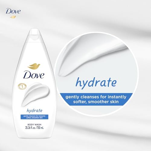 Dove Moisturizing Body Wash, Hydrate, Value-Size 4-Pack, 25.36 Fl Oz Ea - Image 6